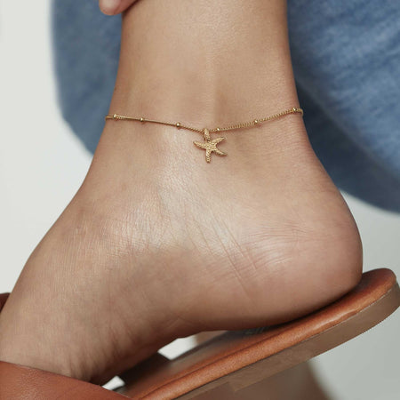Starfish Anklet Gold